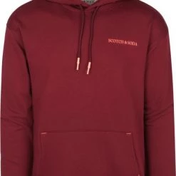 Hoodies Scotch And Soda Felpa Hoodie Bordeaux Rood