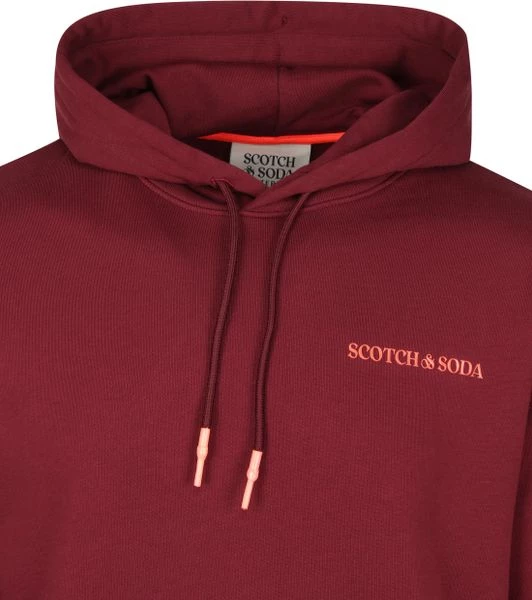 Hoodies Scotch And Soda Felpa Hoodie Bordeaux Rood 4 Hoodies Scotch And Soda Felpa Hoodie Bordeaux Rood - Afbeelding 4