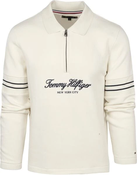 Schipperstruien & Truien Met Rits Tommy Hilfiger Zipper Pullover Off White 5 Schipperstruien & Truien Met Rits Tommy Hilfiger Zipper Pullover Off White - Afbeelding 5