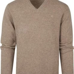 Lamswollen Truien Hackett Lamswollen Trui Beige