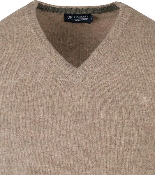 Lamswollen Truien Hackett Lamswollen Trui Beige 4 Lamswollen Truien Hackett Lamswollen Trui Beige - Afbeelding 4