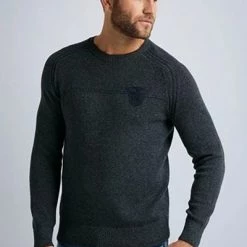 Pullover PME Legend Trui O-Neck Antraciet -Truien & Vesten Verkoop winkel 74435 4 1