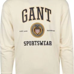 Sweaters Gant Sweater O-Hals Off White -Truien & Vesten Verkoop winkel 74459 1 1