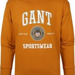 Sweaters Gant Sweater O-Hals Okergeel -Truien & Vesten Verkoop winkel 74462 3 1