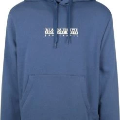 Hoodies Napapijri Box Hoodie Blauw -Truien & Vesten Verkoop winkel 74479 1 1
