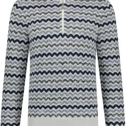 Pullover State Of Art Half Zip Grijsblauw Print -Truien & Vesten Verkoop winkel 74542 1 1