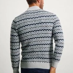 Pullover State Of Art Half Zip Grijsblauw Print -Truien & Vesten Verkoop winkel 74542 4