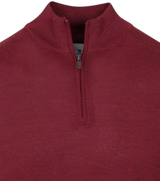 Wollen Truien Voor Heren State Of Art Half Zip Wol Mix Bordeaux Rood 6 Wollen Truien Voor Heren State Of Art Half Zip Wol Mix Bordeaux Rood - Afbeelding 6