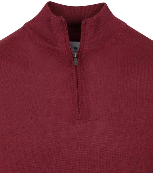 Wollen Truien Voor Heren State Of Art Half Zip Wol Mix Bordeaux Rood 2 Wollen Truien Voor Heren State Of Art Half Zip Wol Mix Bordeaux Rood - Afbeelding 2