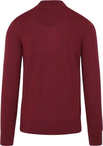 Wollen Truien Voor Heren State Of Art Half Zip Wol Mix Bordeaux Rood 4 Wollen Truien Voor Heren State Of Art Half Zip Wol Mix Bordeaux Rood - Afbeelding 4