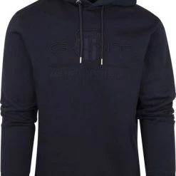 Hoodies Gant Hoodie Tonal Shield Donkerblauw -Truien & Vesten Verkoop winkel 74660 1 1