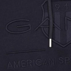 Hoodies Gant Hoodie Tonal Shield Donkerblauw -Truien & Vesten Verkoop winkel 74660 3