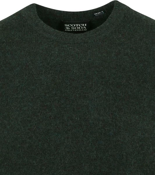 Wollen Truien Voor Heren Scotch And Soda Pullover Mix Wol Melange Donkergroen 4 Wollen Truien Voor Heren Scotch And Soda Pullover Mix Wol Melange Donkergroen - Afbeelding 4