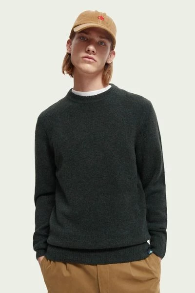 Wollen Truien Voor Heren Scotch And Soda Pullover Mix Wol Melange Donkergroen 2 Wollen Truien Voor Heren Scotch And Soda Pullover Mix Wol Melange Donkergroen - Afbeelding 2