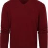 Lamswollen Truien Hackett Lamswollen Trui Bordeaux Rood