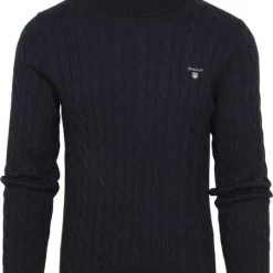 Coltruien Voor Heren Gant Kabeltrui O-Hals Col Donkerblauw -Truien & Vesten Verkoop winkel 74832 1 1