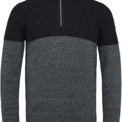 Schipperstruien & Truien Met Rits Vanguard Trui Half Zip Zwart Grijs -Truien & Vesten Verkoop winkel 74859 1 1