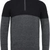 Schipperstruien & Truien Met Rits Vanguard Trui Half Zip Zwart Grijs