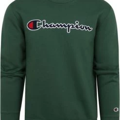Sweaters Champion Sweater Script Logo Groen -Truien & Vesten Verkoop winkel 74874 1 1