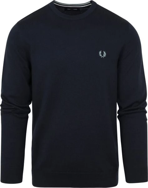 Wollen Truien Voor Heren Fred Perry Trui Wol Mix Logo Navy Blauw 5 Wollen Truien Voor Heren Fred Perry Trui Wol Mix Logo Navy Blauw - Afbeelding 5