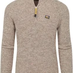 New Zealand Auckland Schipperstruien & Truien Met Rits NZA Trui Drake Beige Melange