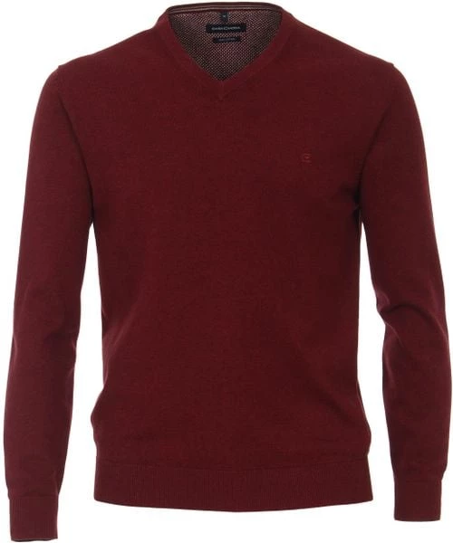 Casa Moda Pullover V-Hals Bordeaux 4 Casa Moda Pullover V-Hals Bordeaux - Afbeelding 4