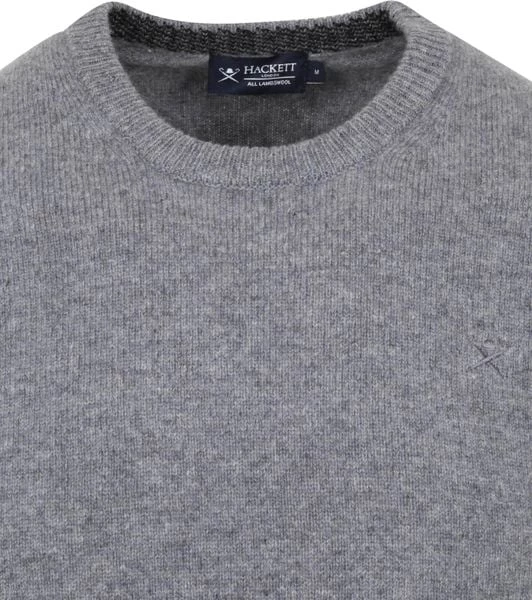 Lamswollen Truien Hackett Pullover Grijs Lamswol 6 Lamswollen Truien Hackett Pullover Grijs Lamswol - Afbeelding 6