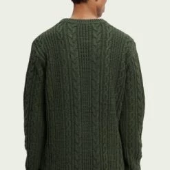 Wollen Truien Voor Heren Scotch And Soda Knit Sweater Mix Wol Donkergroen -Truien & Vesten Verkoop winkel 74987 5