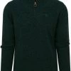 Wollen Truien Voor Heren Barbour Half Zip Trui Wol Donkergroen