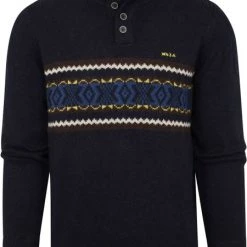 New Zealand Auckland Schipperstruien & Truien Met Rits NZA Trui Fraser Blauw