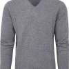 Lamswollen Truien Hackett Pullover Lamswol V-Hals Grijs