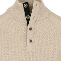 Schipperstruien & Truien Met Rits No-Excess Half Zip Trui Beige -Truien & Vesten Verkoop winkel 75014 2