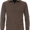 Schipperstruien & Truien Met Rits Casa Moda Halfzip Trui Beige