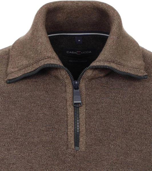 Schipperstruien & Truien Met Rits Casa Moda Halfzip Trui Beige 2 Schipperstruien & Truien Met Rits Casa Moda Halfzip Trui Beige - Afbeelding 2