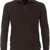Schipperstruien & Truien Met Rits Casa Moda Halfzip Trui Bruin