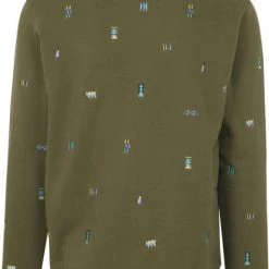Sweaters Scotch And Soda Sweater Print Donkergroen -Truien & Vesten Verkoop winkel 75145 12