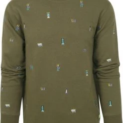 Sweaters Scotch And Soda Sweater Print Donkergroen