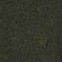 Wollen Truien Voor Heren Gant Trui Wol Melange Donkergroen -Truien & Vesten Verkoop winkel 75158 3