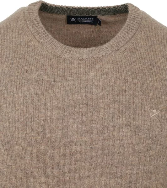 Lamswollen Truien Hackett Pullover Beige Lamswol 6 Lamswollen Truien Hackett Pullover Beige Lamswol - Afbeelding 6