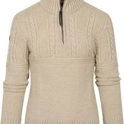 Wollen Truien Voor Heren Superdry Zip Trui Wol Ecru