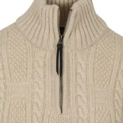 Wollen Truien Voor Heren Superdry Zip Trui Wol Ecru -Truien & Vesten Verkoop winkel 75175 2 1