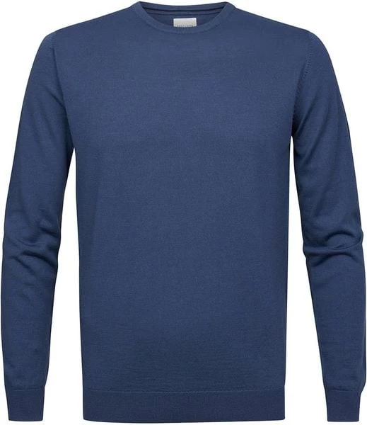 Truien Van Merino Wol Profuomo Pullover Merinowol Blauw 3 Truien Van Merino Wol Profuomo Pullover Merinowol Blauw - Afbeelding 3