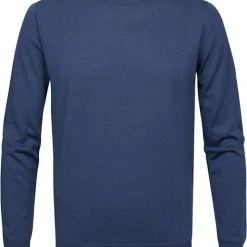 Truien Van Merino Wol Profuomo Pullover Merinowol Blauw