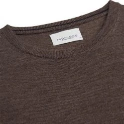 Truien Van Merino Wol Profuomo Pullover Merinowol Taupe -Truien & Vesten Verkoop winkel 75183 2 1