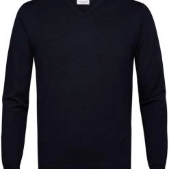 Truien Van Merino Wol Profuomo Pullover V-Hals Merinowol Navy -Truien & Vesten Verkoop winkel 75188 1 1