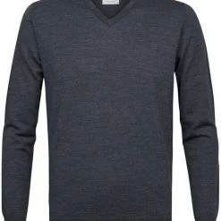 Truien Van Merino Wol Profuomo Pullover V-Hals Merinowol Antraciet -Truien & Vesten Verkoop winkel 75191 1 1