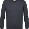 Truien Van Merino Wol Profuomo Pullover V-Hals Merinowol Antraciet