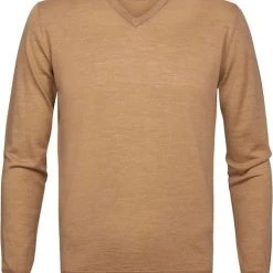 Truien Van Merino Wol Profuomo Pullover V-Hals Merinowol Beige -Truien & Vesten Verkoop winkel 75194 1 1
