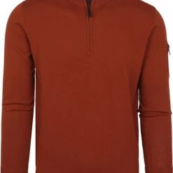 Schipperstruien & Truien Met Rits Suitable Half Zip Trui Brique -Truien & Vesten Verkoop winkel 75225 1 1