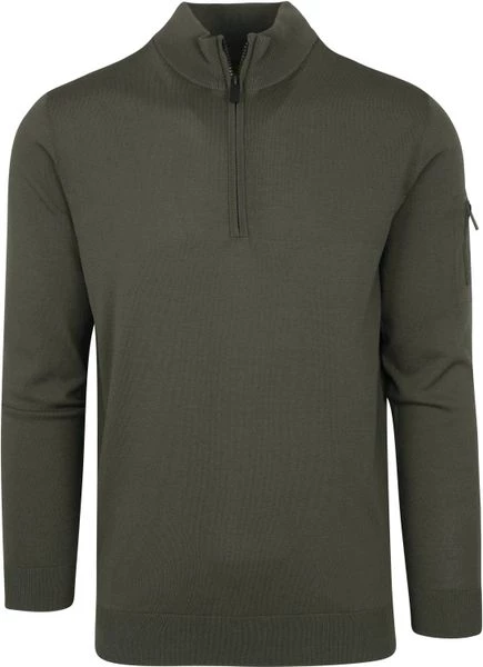 Schipperstruien & Truien Met Rits Suitable Half Zip Trui Donkergroen 1 Schipperstruien & Truien Met Rits Suitable Half Zip Trui Donkergroen